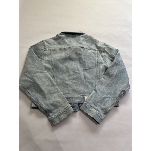7 For All Mankind Nellie Trucker Jacket in Sunshine - Picture 3 of 4